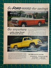 1959 Vintage Ford Trucks Pickup Styleside Flairside Ranchero V-8 6 Print Ad S1