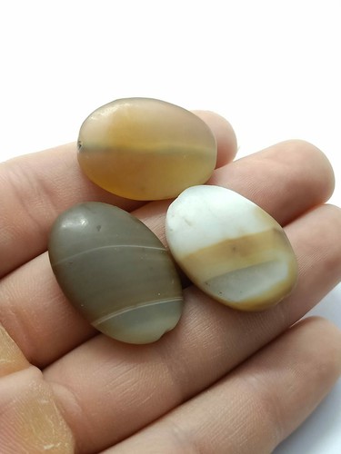 3 PCS of Genuine Antique Agate Roman Stamp Seal Engraved Intaglio Bead Pendants - Bild 4 von 5