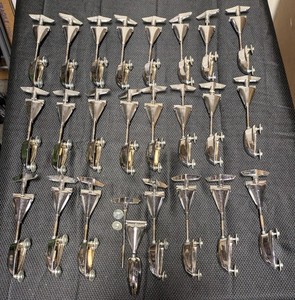 Vintage Slingerland Bass Drum Hardware Lot 24 Lugs 24 Claws 24 Tension Rods