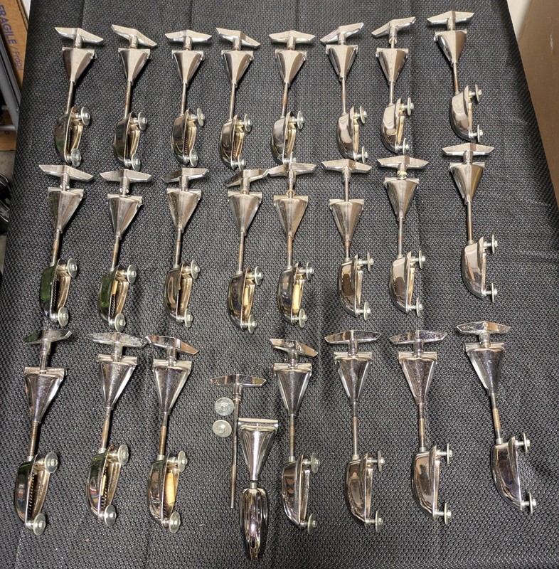 Vintage Slingerland Bass Drum Hardware Lot 24 Lugs 24 Claws 24 Tension Rods