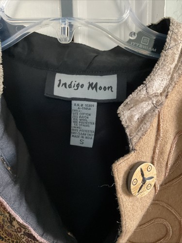 VINTAGE INDIGO MOON BLAZER JACKET SIZE SMALL - Picture 5 of 10