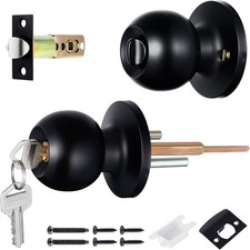 Faankiton Door Knob With Lock and Keys, Front Door Lockset, External Lock Set, 