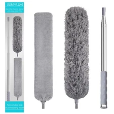 100 Inch Retractable Gap Dust Cleaner Cleaning Tools & Microfiber Feather Dus...