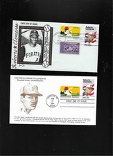 US FDC FIRST DAY # 2097 ROBERTO CLEMENTE  1984 BASEBALL  LOT OF 2