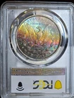1885-O Morgan Silver Dollar PCGS MS63 Rainbow Textile Bag Toned Coin PQ BU US $1