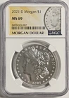 2021 D MORGAN "NGC MS69" -  NEAR PERFECT MORGAN DENVER! COLLECTING MORGANS!💥✅