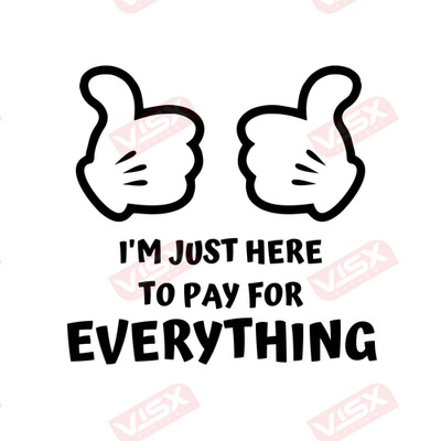 Disney pay for everything decal sticker vinyl fun laptop car window bumper