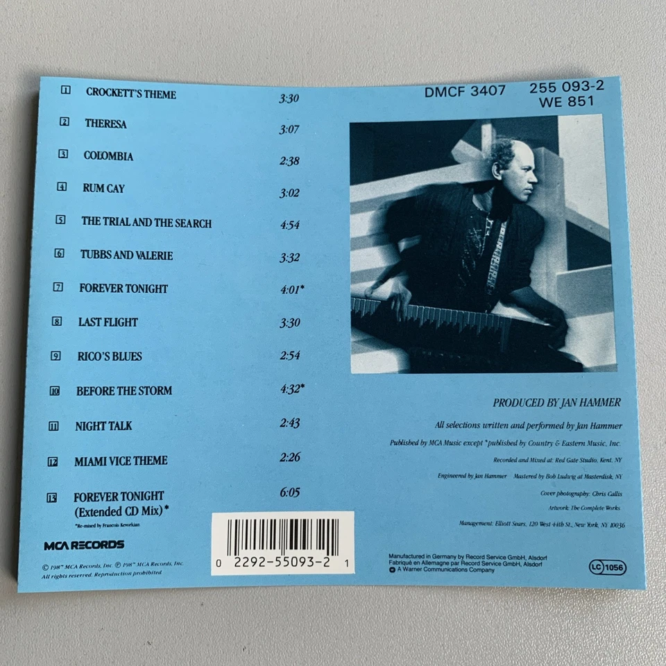 CD Jan Hammer - Escape From Television - Crockett‘s Theme Miami Vice - neuwertig - Bild 2 von 4