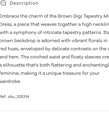 FARM RIO Gigi Tapestry Mini Dress Women's Size M Brown | eBay UK