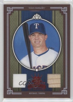 2005 Donruss Diamond Kings Red Framed Materials 44/100 Michael Young #230 0br9