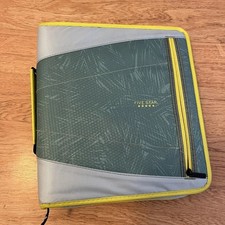 Mead Five Star Trapper Keeper Binder Folio Green, Gray, Black Zipper Style