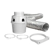 Everbilt TDIDVKHD6 White 4 in. X 8 Ft. Indoor Dryer Vent Kit with Flexible Duct