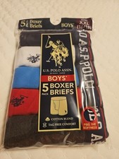 5 Pack Of Boxer Briefs Boys 26/18 XXL U.S POLO ASSN