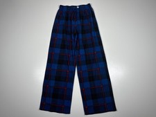 Eddie Bauer Lounge Pants Boys L 14 16 Blue Plaid Fleece Cozy Sleepwear Cabin