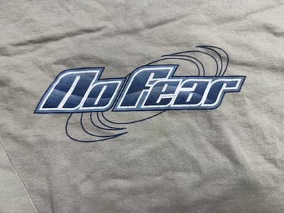 Vintage No Fear Shirt Mens XL Tan Long Sleeve Graphic Streetwear