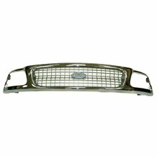 Front Grille 2wd Xlt Model Chromesliver Fits 1997 1998 Ford Expedition