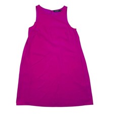 Lauren Ralph Lauren 8 Magenta Vibrant Sheath Dress Pockets Lightweight