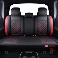 Tacoma Seat Covers Customized for 2005-2025 2026 Sport Rear Seat/Black-Red