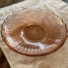 Vintage Anchor Hocking Mayfair Pink Depression glass  Low bowl 11 3/4"x2 1/2"