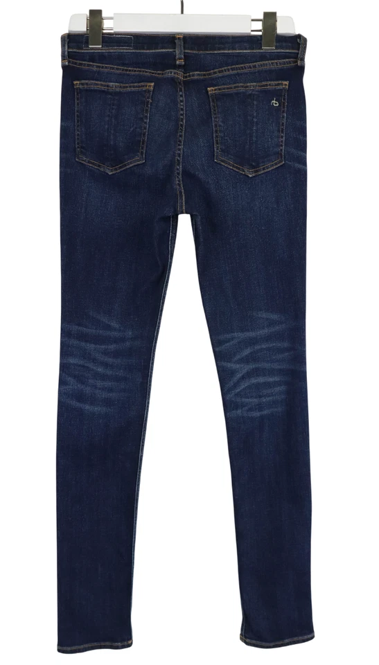 RAG & BONE Skinny Jeans Damen W29 Slightly Fade Effect Whiskers Zip Fly Blue - Bild 2 von 4