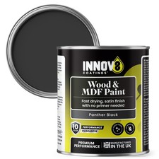Innov8 Coatings 250ml Wood & MDF Paint – Satin Finish, Fast Dry, Durable, 10 Yr