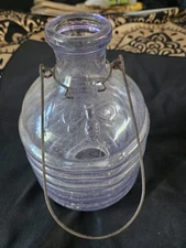 💜 Large Vintage Purple Glass Footed Fly/Bee/Bug Trap-9x7" Rare Collector’s