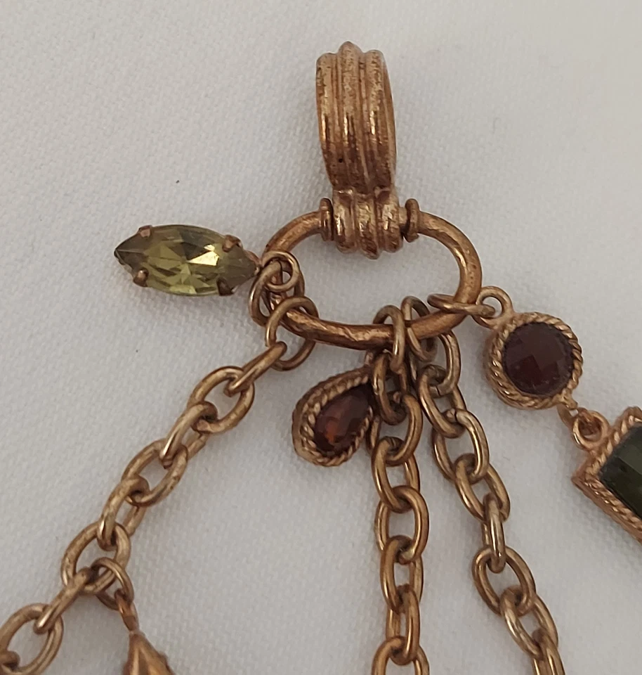 Tiefdruck-Collier Gemme Anhänger Fantasy Vintage Jewelry Kristall/Strass  - Bild 4 von 4