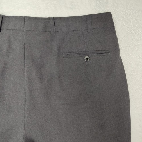 Brooks Brothers 346 Dress Pants Mens 37x32 Gray Wool Pleated Cuffed Trousers - Picture 5 of 14