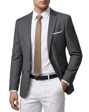 MY'S Men's Slim Fit Blazer, Two Button Casual Lightweight Jacket, Sport Coat ...