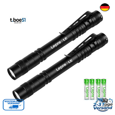Lepro Mini LED Taschenlampe Wasserdicht 3 Modi Stiftlampe 2