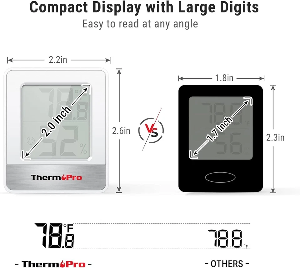 TP49 Digital Hygrometer Indoor Thermometer Humidity Meter Room Thermometer wi... - Image 2 of 4