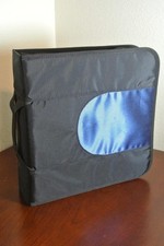 192 DVD  CD Case with Handle Storage Bag Organizer Media Binder Holder BLUE