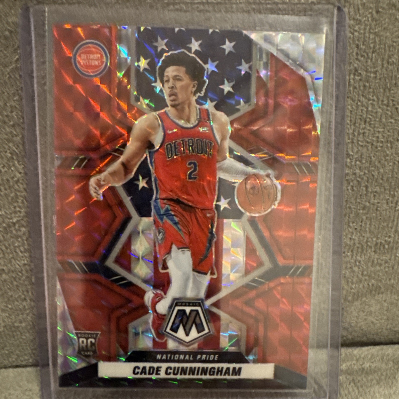 2021 Panini Mosaic National Pride Red Prizm Cade Cunningham #260 Rookie RC 8sr