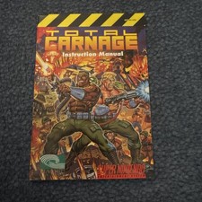 Total Carnage (SNES) — Manual Only • Authentic • Clean Condition