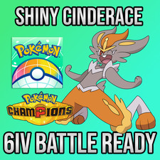 6IV SHINY Cinderace EVS POKEMON HOME Champions Online delivery