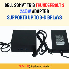 Dell 3GMVT TB16 Business Thunderbolt Dock w 240w Adapter US Black