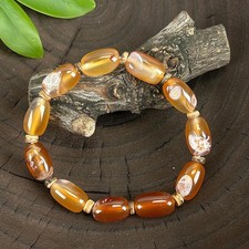 Christmas Gift Natural Agate Roung Bead Bracelet/Genuine Gemstone Bracelet