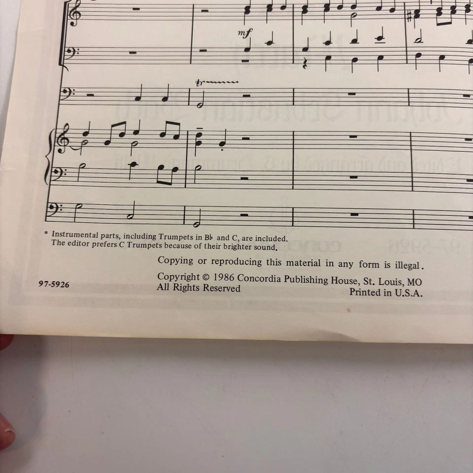 Partituras Bach Marzo órgano cuarteto de latón barroco alemán Foto 4 de 4