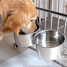 2 Pack Large Dog Water Food Bowls, Dog Crate Water Bowl No Spill, Water Bowl