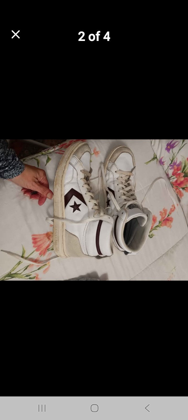 converse all star mens 8.5 woman's 11 maroon an white thumbnail 5