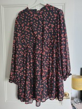 Misguided Maternity Floral Prairie Midi Dress – Boho/Cottagecore/Romantic Style