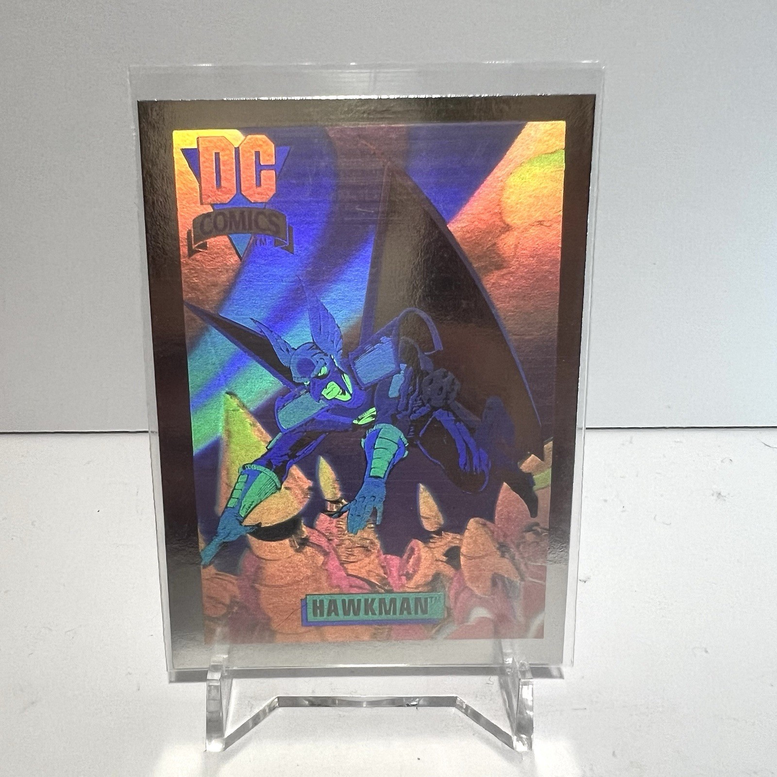 1992 Impel DC Comics Hawkman Hologram Trading Card DCH6 Hall of Fame