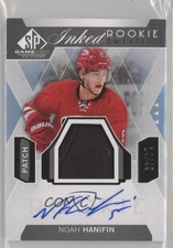 2015-16 SP Game-Used Inked Rookie Sweaters 14/49 Noah Hanifin Patch Auto 1o3