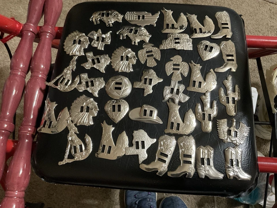 Conchos Plateado Ranurado para Cuero Artesanía Cinturones Bufandas Monederos y 36 Piezas Nuevo Foto 2 de 4