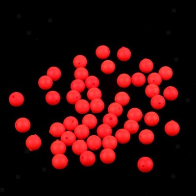 50pcs Red EVA Foam Fishing Floats Ball Auffällige Bohnen Strike Indikatoren