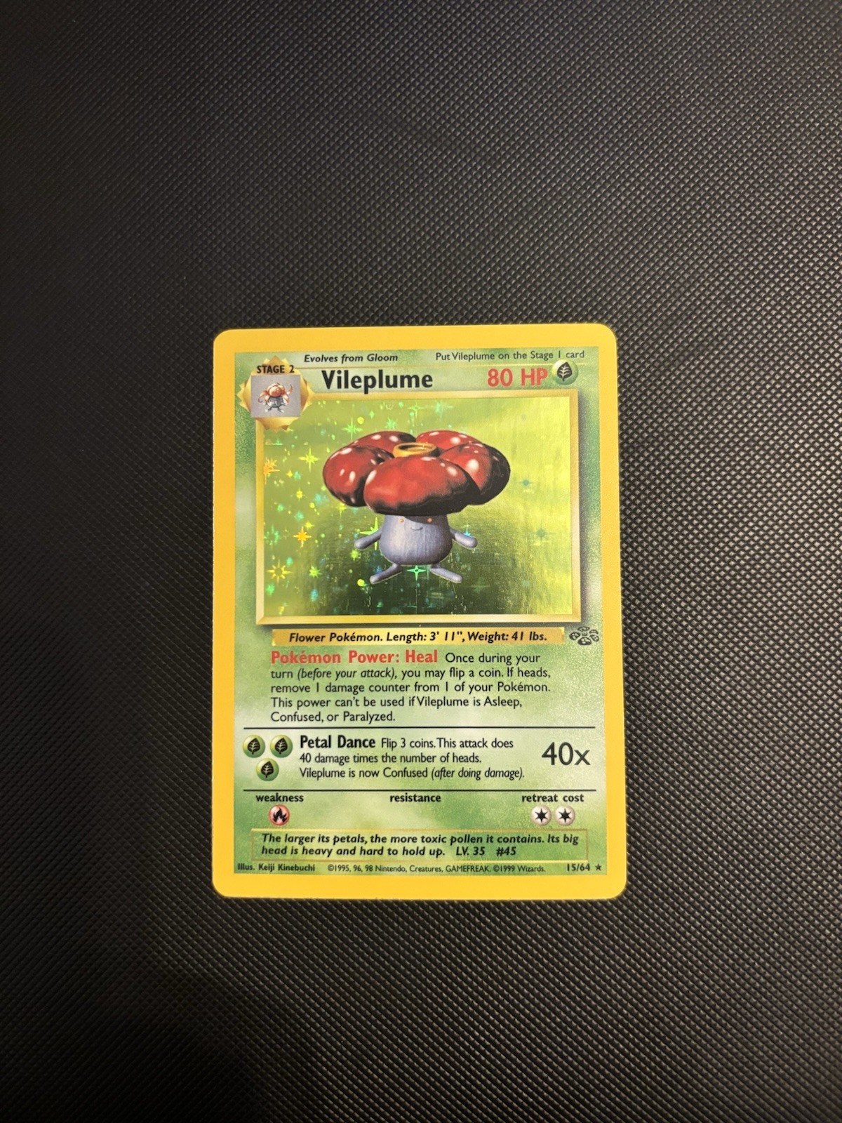 Pokémon TCG Vileplume Jungle Unlimited Rare Card 31/64 NM