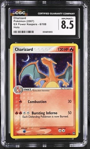 CGC 8.5 Charizard 2007 EX Power Keepers 6/108 Holo Pokemon Card Perfect Front