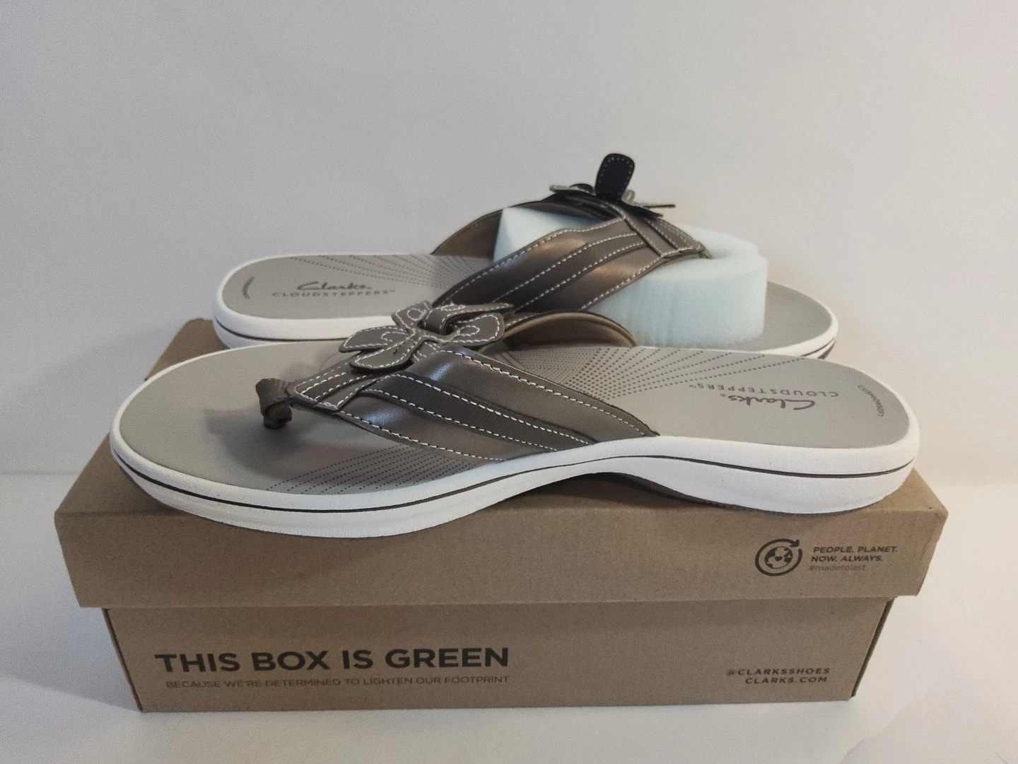 CLARKS SANDALO DONNA US 5 M BREZZA MARE PELTRO INFRADITO CLOUDSTEPPER