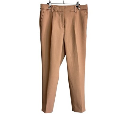 TALBOTS TRIBECA PANTS Women's 10 Camel Beige Tapered Leg Trousers Office $129