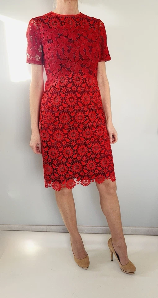 Robe ajourée rouge KAREN MILLEN - Taille 38 - Photo 1/4